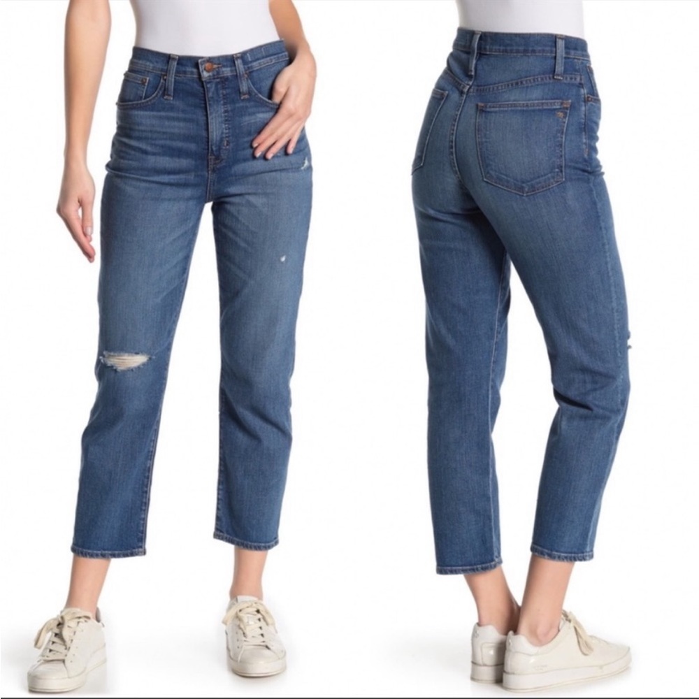 NWT Madewell Cropped Classic Straight Leg Jean
